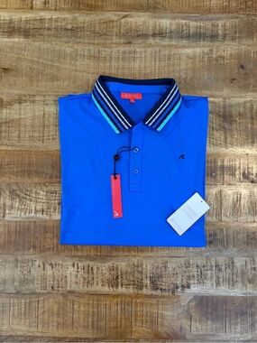 NWT Redvanly Mael Golf Polo Marine
